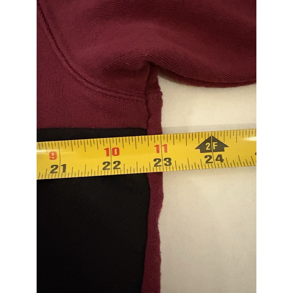 PINK Victoria's Secret Crop Sweatshirt Red Black Women's Large - Picture 9 of 10